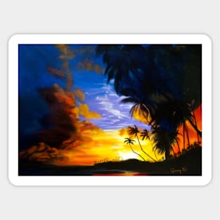 Tropical sunset Sticker